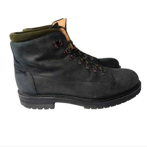 Mr P. Jacques Shearling-Lined Waxed-Suede Boots Mr Porter Men's 12 M-Retail $680 - Picture 1 of 12